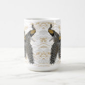 Chinese Peacocks Design Goud Magische Mok (Midden)