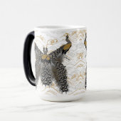 Chinese Peacocks Design Goud Magische Mok (Voorkant links)