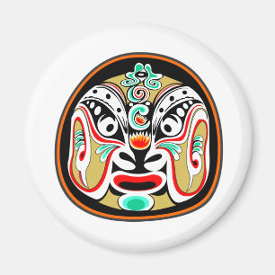 Chinese Peking operasmaskers versie 2 Magneet