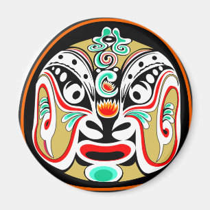 Chinese Peking operasmaskers versie 2 Magneet