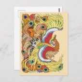 Chinese phoenix feng huang briefkaart (Voorkant / Achterkant)