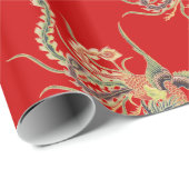 Chinese Phoenix - Fenghuang Mythological Birds Wr Cadeaupapier (Rol Hoek)