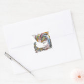Chinese phoenix of Feng Huang Square Sticker (Envelop)