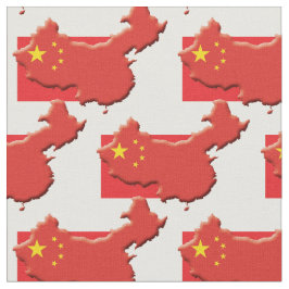 Chinese plattegrond van de vlag van CHINA Stof