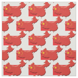 Chinese plattegrond van de vlag van CHINA Stof