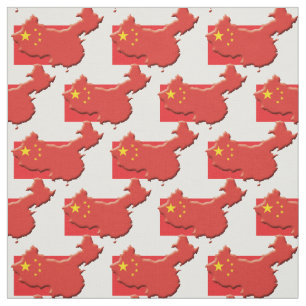 Chinese plattegrond van de vlag van CHINA Stof