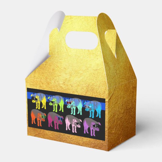 Chinese Pop Gold Favor Box 2019 Bedankdoosjes (Voorkant Zijde)