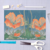 CHINESE POPPEN IN BLAUWE-weefselpapier Tissuepapier (Craft)