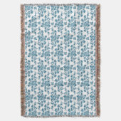 Chinese Porcelain Flowers | Throw Blanket Deken (Voorkant Verticaal)
