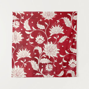 Chinese porselein imitatie: bloemenschilderij wandkleed