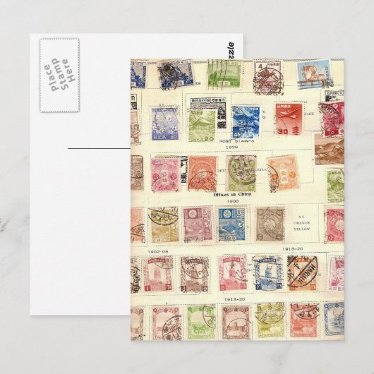  Chinese postage Briefkaart (Voorkant / Achterkant)