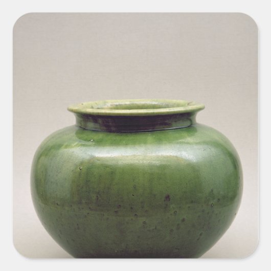 Chinese pot, Yueh ware, zesdeynasties Vierkante Sticker (Voorkant)