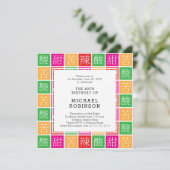 Chinese Proverb Colorful 40th Birthday Party Kaart (Staand voorkant)
