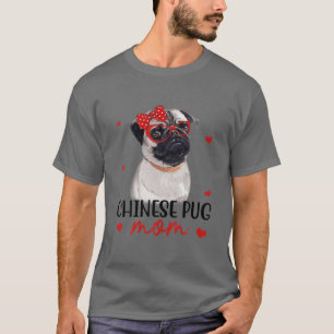 Chinese Pug Mama Dog Bandana Hondenliefhebber Gift T-shirt