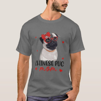 Chinese Pug Mama Dog Bandana Hondenliefhebber Gift T-shirt