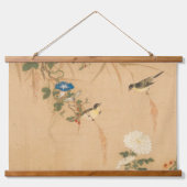 Chinese Qing Dynasty Birds en Flowers Hangend Wandkleed (Voorkant)