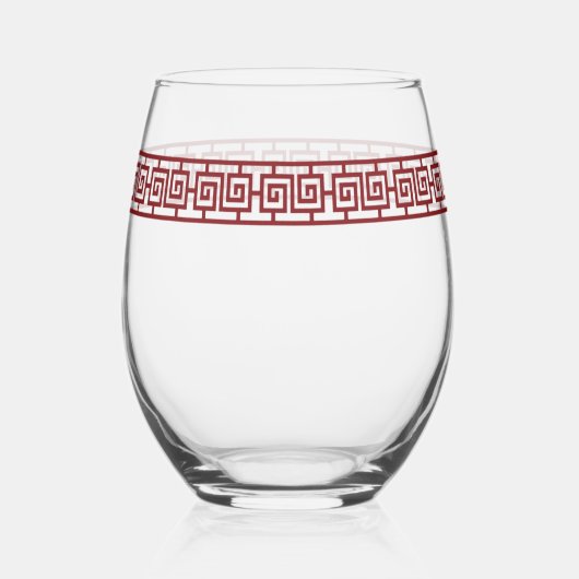 Chinese Rand Wijnglas Zonder Voet (Voorkant)