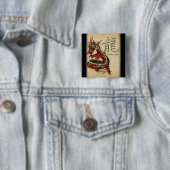 Chinese Red Dragon - Gepersonaliseerde Button (In situ)