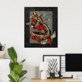 Chinese Red Dragon Print (Thuiskantoor)