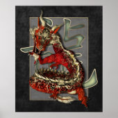 Chinese Red Dragon Print (Voorkant)