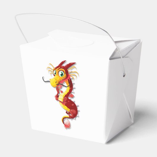Chinese Red Dragon Takeout Bedankdoosjes (Achterkant)