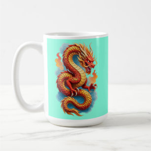 Chinese Red Dragon Vurig Illustratie-67566 Trui Koffiemok