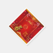 Chinese Red Knot Rat Year 2020 Party Paper Napkin Servet (Hoek)