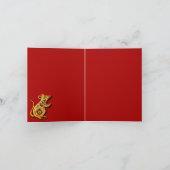 Chinese Red Knot Rat Year 2020 SGC Feestdagen Kaart (Binnen)