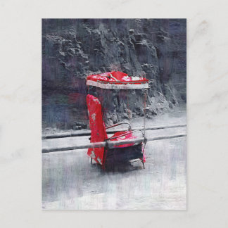 Chinese Red Sedan-stoel Briefkaart
