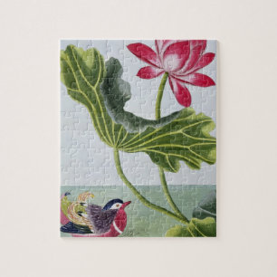 Chinese Red Water Lily, Deel I, bord 82, uit ' Legpuzzel