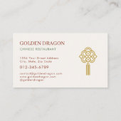 Chinese Restaurant Catering Service Photo Visitekaartje (Achterkant)
