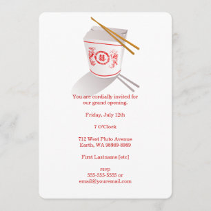 Chinese Restaurant Takeout Box Kaart