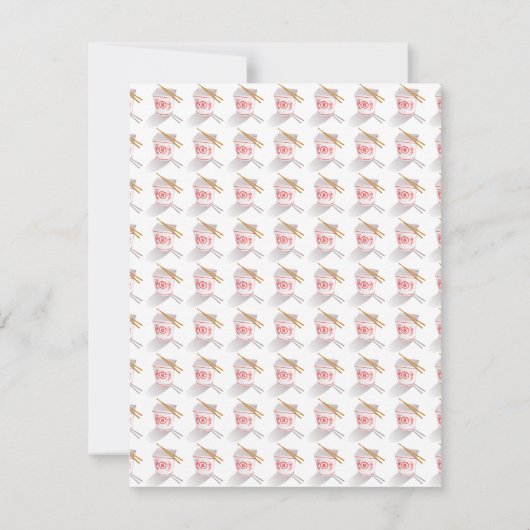 Chinese Restaurant Takeout Box Kaart (Achterkant)