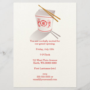 Chinese Restaurant Takeout Box Kaart