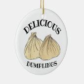 Chinese Restaurant Takeout Food Shumai Dumplings Keramisch Ornament (Rechts)