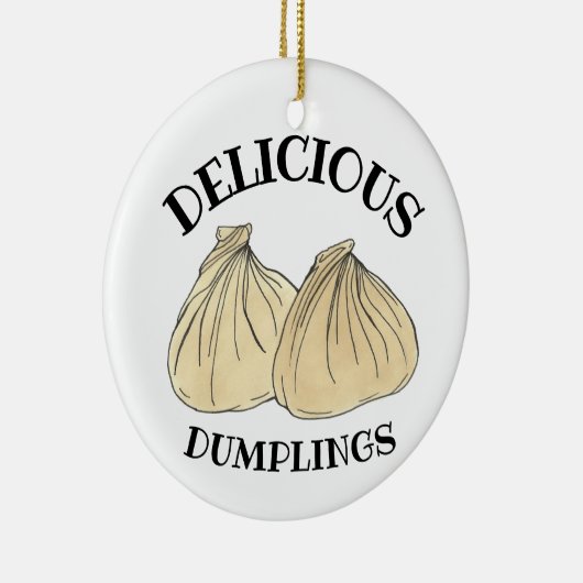 Chinese Restaurant Takeout Food Shumai Dumplings Keramisch Ornament (Rechts)