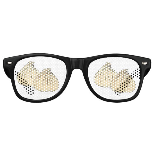 Chinese Restaurant Takeout Food Shumai Dumplings Retro Zonnebril (Voorkant)