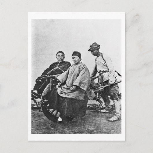 Chinese rickshaw, c.1870 (foto) briefkaart (Voorkant)