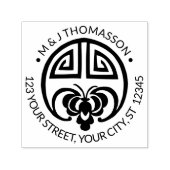 Chinese rijkdom geluk bat naam retouradres  zelfinktende stempel (Design)