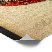 Chinese rode draak - Aangepaste afdruk Poster (Hoek)