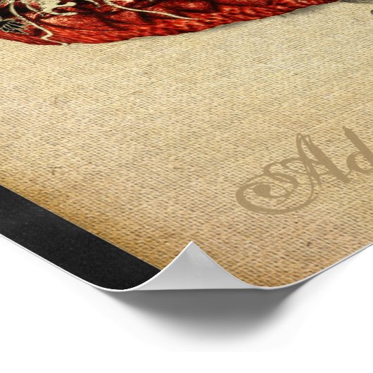 Chinese rode draak - Aangepaste afdruk Poster (Hoek)