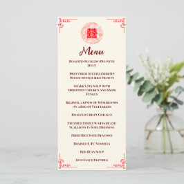 Chinese rode draak en phoenix huwelijksbanket menu