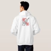 Chinese rode draak hoodie (Achterkant volledig)