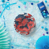 Chinese Rode Draak Nieuwjaar 2024 papier-gesneden  Papieren Kommen (Feest)