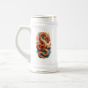 Chinese Rode Draak Vurig Illustratie-67561 Bierpul
