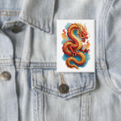 Chinese Rode Draak Vurig Illustratie-67561 Button (Insitu)