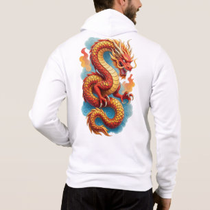 Chinese Rode Draak Vurig Illustratie-67561 Hoodie