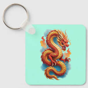 Chinese Rode Draak Vurig Illustratie-67561 Sleutelhanger