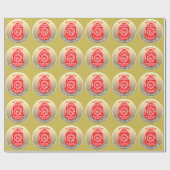 Chinese RODE Ei Gember Feest - Persoonlijk Cadeaupapier (Vlak)