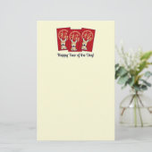 Chinese Rode Envelop Lucky Corgi Jaar van de hond Briefpapier (Staand voorkant)